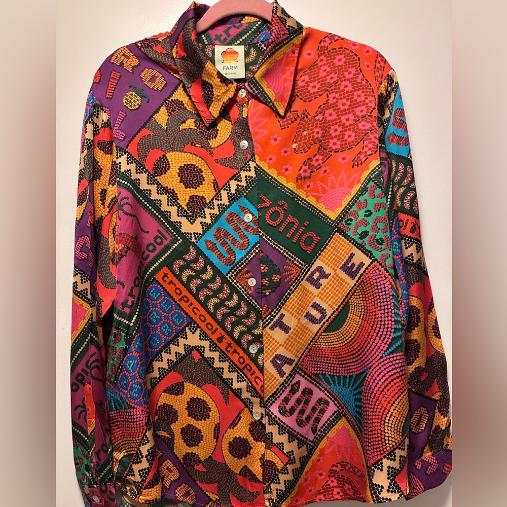 FARM Rio Dotted Patch Scarf Shirt XL
